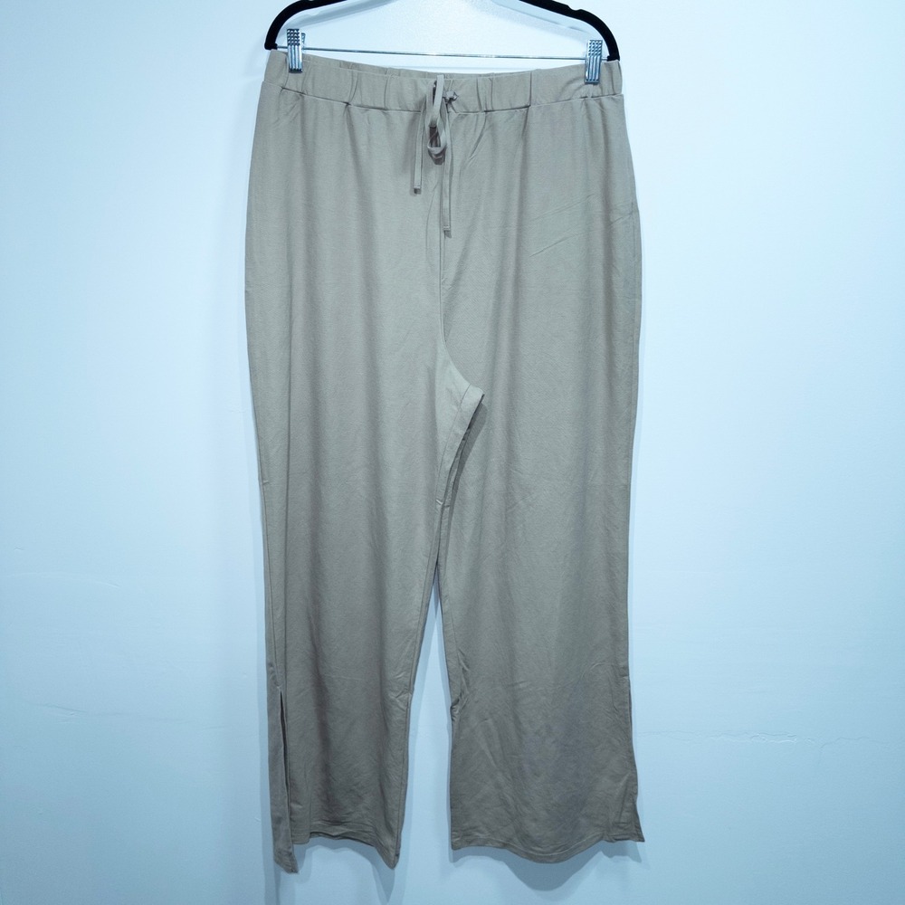 ASOS Design Tan Pull On Casual Wide‎ Leg Pants Size 14